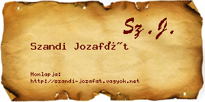 Szandi Jozafát névjegykártya